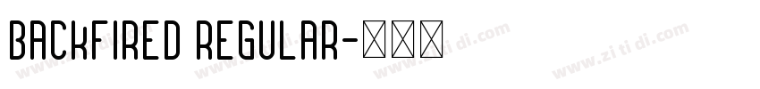 Backfired Regular字体转换